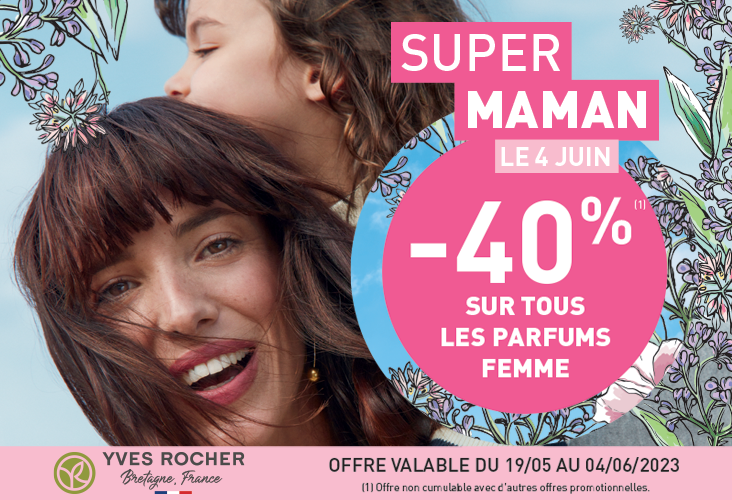 -40% sur tous les parfums FEMME chez Yves Rocher !*