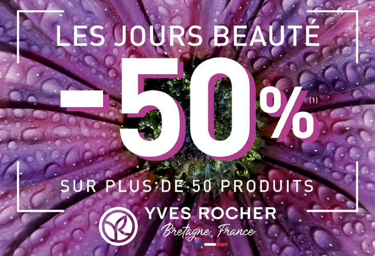 -50% chez Yves Rocher pendant les Jours Beauté !