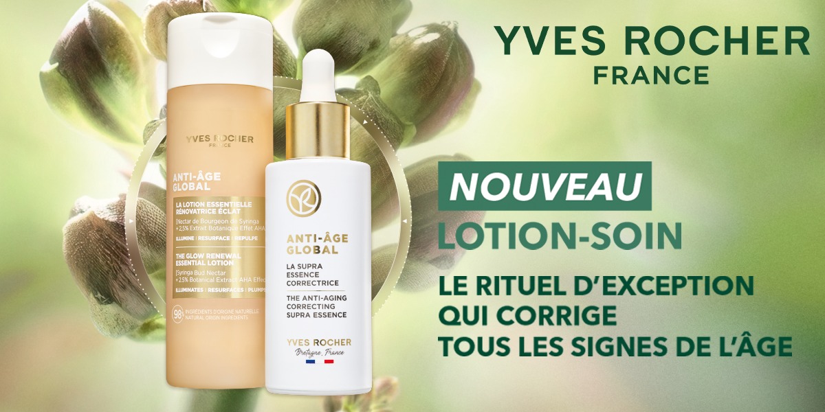 ✨ Nouveau Rituel Anti-Âge Global – Lotion & Essence Correctrice Yves Rocher