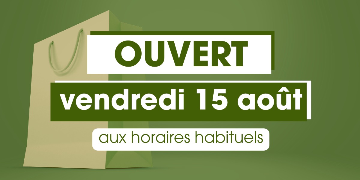 🎒 Jour férié = shopping : votre centre DUPARC Sainte-Marie est ouvert le 15 août !