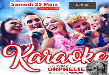 Animation karaoké à Duparc ce samedi 25 mars ! 🎤